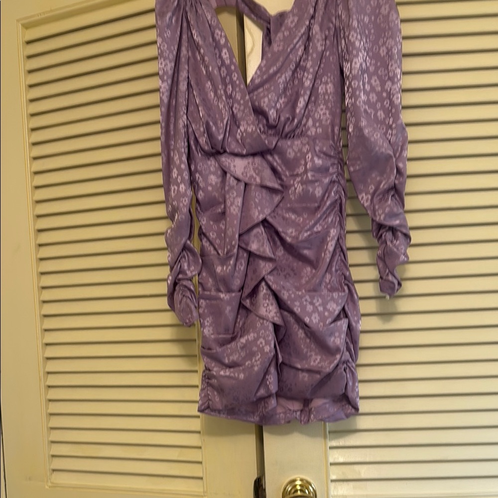 For Love And Lemons Purple Backless Dress